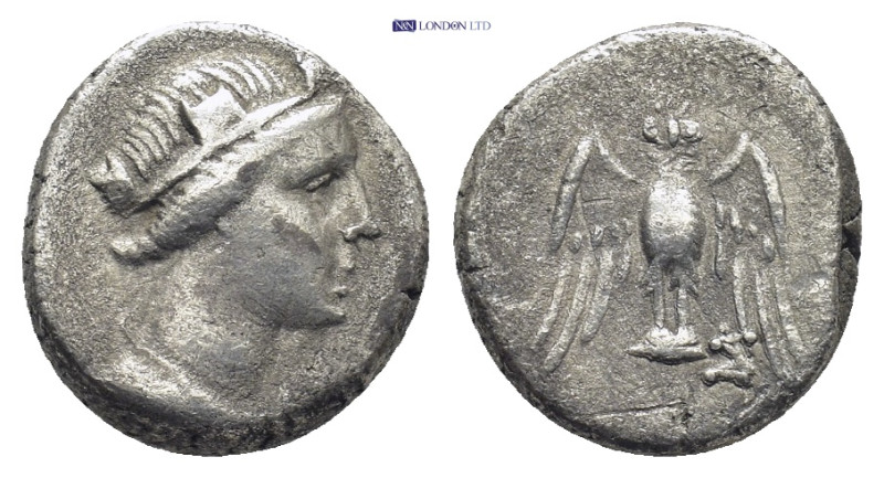 PONTOS, Amisos. Circa 300-125 BC. AR (15mm, 3.9 g). Turreted head of Hera right ...