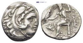 KINGS OF MACEDON. Alexander III 'the Great' (336-323 BC) Lampsakos AR Drachm (17mm, 3.78 g) Antigonos I Monophthalmos. In the name and types of Alexan...