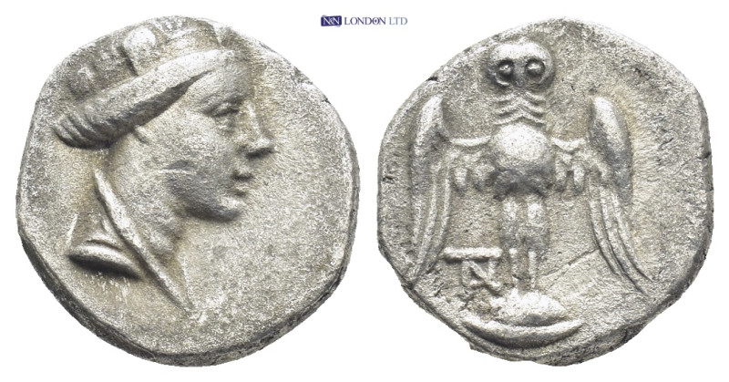 PONTOS, AMISOS. Silver drachm, (16mm, 3.9 g) circa 3rd-2nd Century BC. Obv: turr...