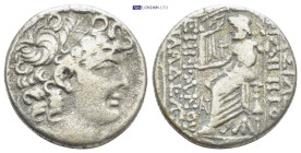 SYRIA, Seleucis and Pieria. Antioch. Autonomous issue. AR Tetradrachm (25mm, 14.2 g). In the name of Philip I Philadephos.. Diademed head of Philip I ...