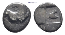 THRACE, Chersonesos. Circa 386-338 BC. AR Hemidrachm (13mm, 2.0 g). Forepart of lion right, head left / Quadripartite incuse square with alternating r...