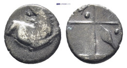 THRACE, Chersonesos. Circa 386-338 BC. AR Hemidrachm (14mm, 2.1 g). Forepart of lion right, head left / Quadripartite incuse square with alternating r...