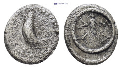 Thrace, Selymbria AR Obol. (9mm, 0.79 g) Circa 425-410 BC. Cockerel standing to left / Barley grain; ΣA-ΛY around.