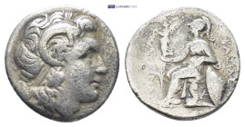 KINGS OF THRACE. Lysimachos, 305-281 BC. Drachm (S18mm, 4.0 g), Ephesus, circa 294-287. Diademed head of the deified Alexander the Great to right, wit...