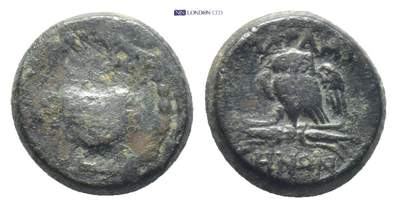 MYSIA, Adramytion. 2nd century BC. Æ (13mm, 3.0 g). Helmeted head of Athena left...