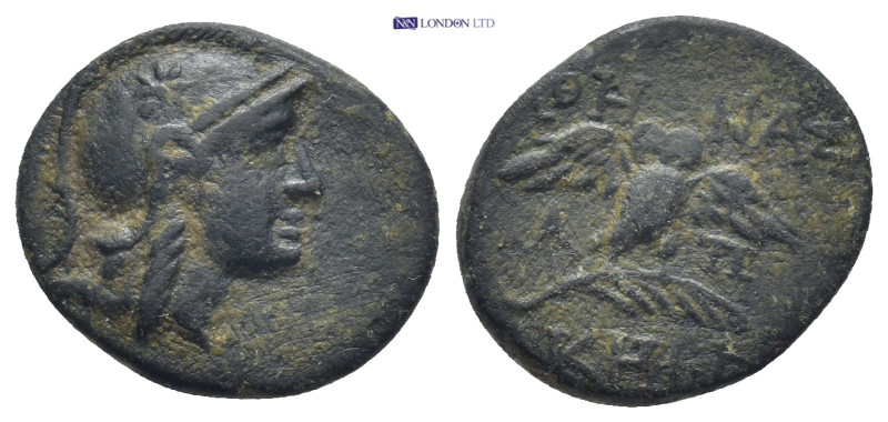 MYSIA. Pergamon. (Circa 200-133 BC). AE Bronze (17mm, 2.8 g) Head of Athena righ...