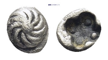 Ionia, uncertain mint AR Tetartemorion. (4mm, 0.15 g) Circa 510-494 BC. Rosette ...