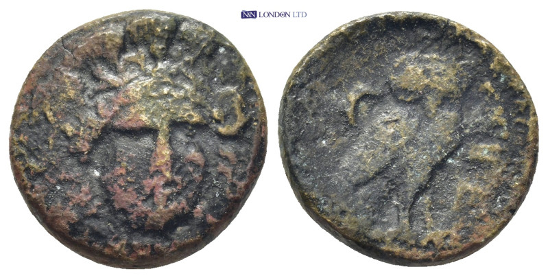 TROAS. Sigeion. (Circa 355-334 BC) AE Bronze (18mm, 5.8 g) Obv: Head of Athena f...