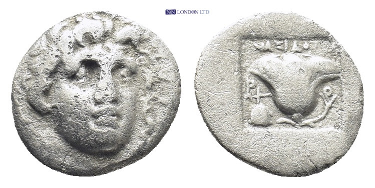 ISLANDS off CARIA. Rhodos. Rhodes. Circa 170-150 BC. AR Hemidrachm (12mm, 1.11 g...