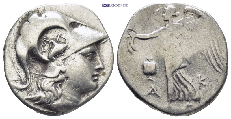 PAMPHYLIA, Side. Circa 200-190 BC. AR Tetradrachm (27mm, 16.9 g). Head of Athena...