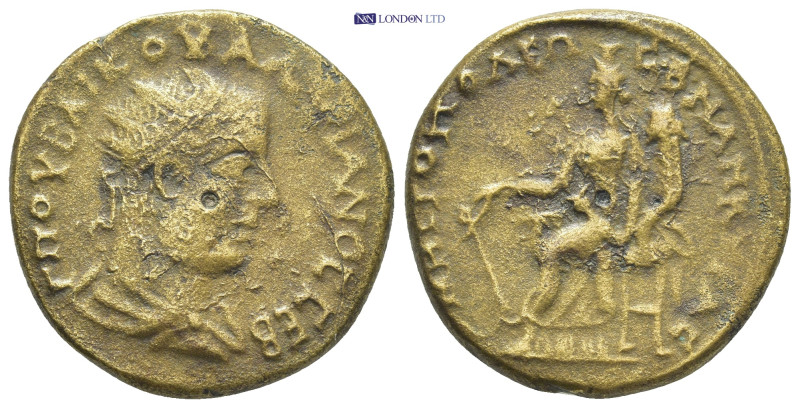 GALATIA. Ancyra. Valerian I (253-260). Ae. (26mm, 10.93 g) Radiate, draped and c...