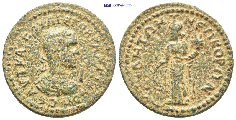 Pamphylia, Side. Gallienus. 253-268 AD. AE. (31mm, 16.6 g) Obv: Laureate, draped...