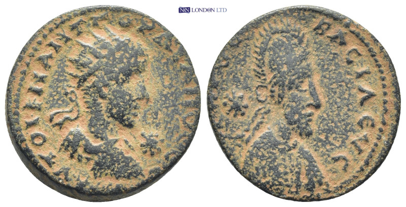 Mesopotamia, Edessa. Gordian III and Abgar X (238-244). AE (24mm, 9.0 g). Radiat...