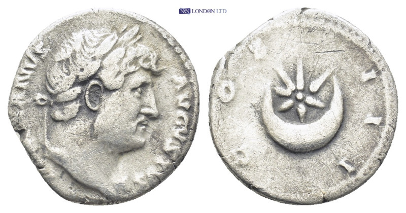 HADRIAN (117-138). Denarius. (17mm, 3.1 g) Rome. Obv: HADRIANVS AVGVSTVS. Laurea...