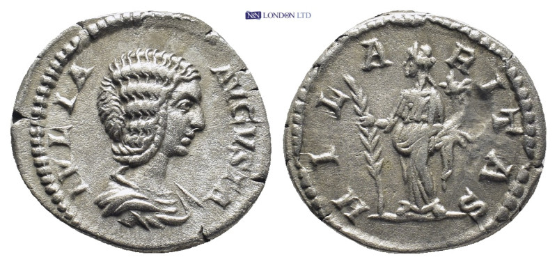 Julia Domna, wife of Septimius Severus, (A.D. 193-217), silver denarius, issued ...