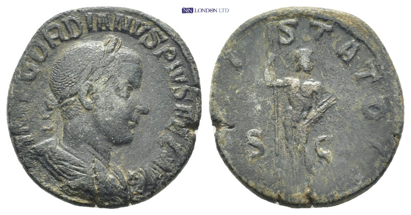 Gordian III. AD 238-244. Rome Sestertius Æ (30mm., 16.6 g). IMP GORDIANVS PIVS F...