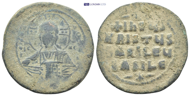 Basil II Bulgaroktonos, with Constantine VIII AD 976-1025. Constantinople Follis...