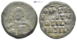Anonymous Folles. temp. Basil II & Constantine VIII, circa 1020-1028. Æ Follis (26mm, 9.9 g). Constantinople mint. + ЄMMA NOVHΛ, facing bust of Christ...
