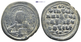 Anonymous, atributed to Basil II Bulgaroktonos and Constantine VIII AD (976-1025) AE Follis (35mm, 18.8 g) Constantinople Obv: + EMMANOVHΛ, IC-XC to l...