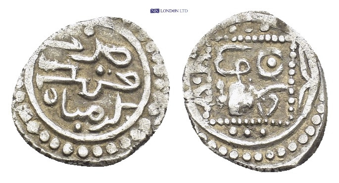 GERMIYAN: Anonymous, but citing Timur, ca. 1402-1403, AR akçe. (14mm, 0.9 g)