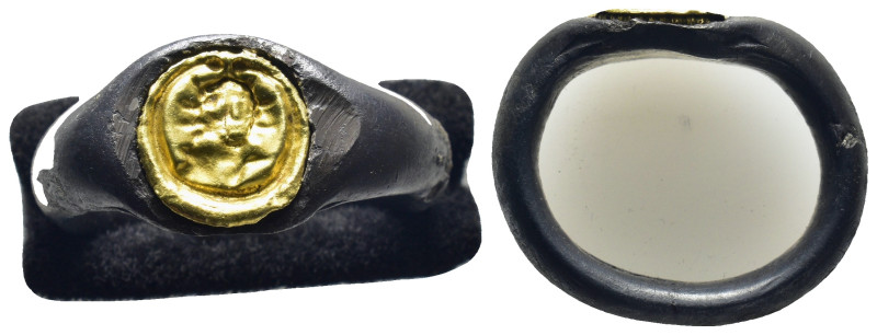 Ring with gold intaglio. (11mm, 10.38 g)