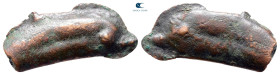 Scythia. Olbia circa 437-410 BC. Cast dolphin Æ