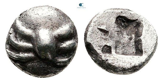 Islands off Caria. Kos circa 500-480 BC. 
Obol AR

7 mm, 0,55 g



Very F...