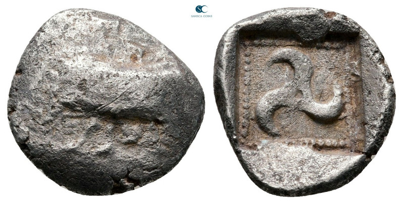 Dynasts of Lycia. Uncertain mint. Kuprilli 470-435 BC. 
1/3 Stater AR 

15 mm...