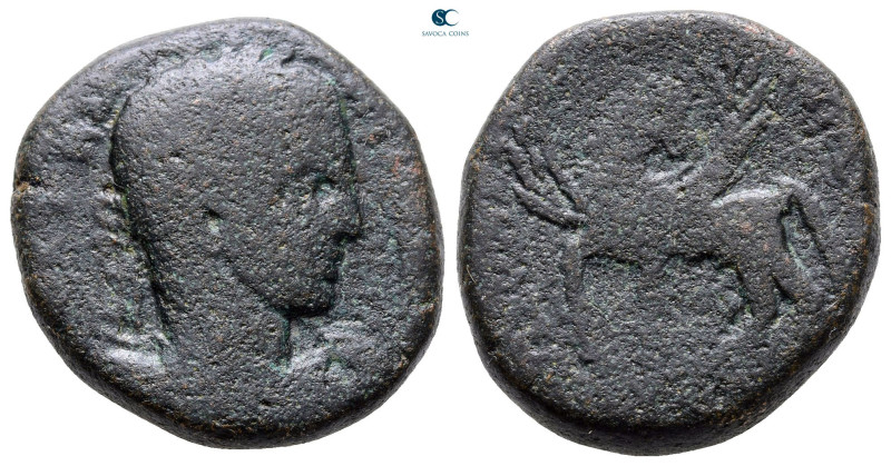 Decapolis. Antiochia ad Hippum. Elagabal AD 218-222. 
Bronze Æ

23 mm, 13,58 ...