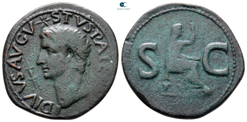 Divus Augustus AD 14. Rome
As Æ

30 mm, 10,63 g



Nearly Very Fine