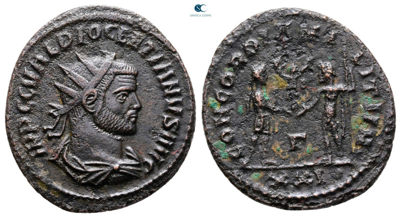 Diocletian AD 284-305. Heraclea
Radiatus Æ

22 mm, 3,29 g



Nearly Very ...