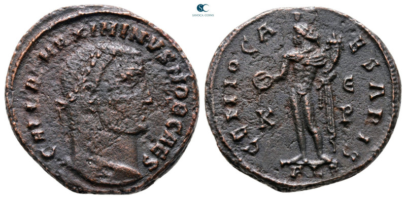 Galerius Maximianus, as Caesar AD 293-305. Alexandria
Follis Æ

24 mm, 7,01 g...