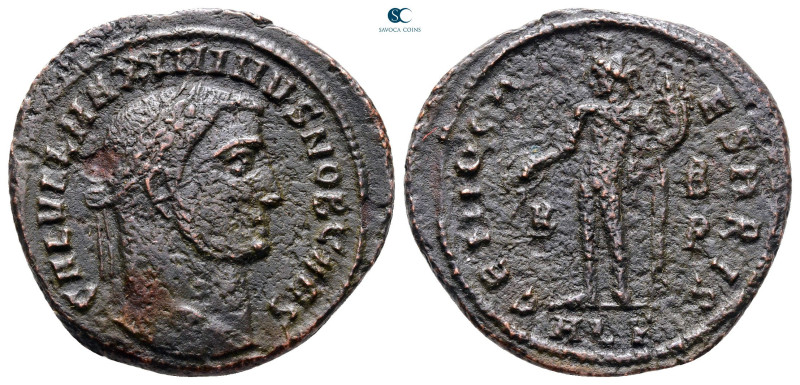 Galerius Maximianus, as Caesar AD 293-305. Alexandria
Follis Æ

25 mm, 5,47 g...