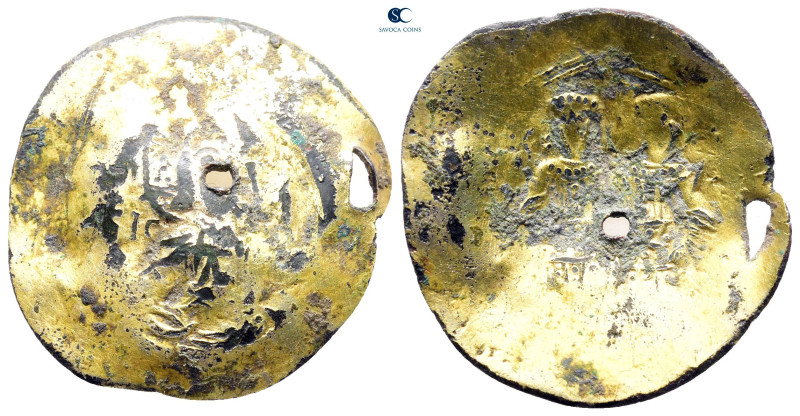 Alexius III Angelus-Comnenus AD 1195-1203. Constantinople
Trachy Æ gold plated...