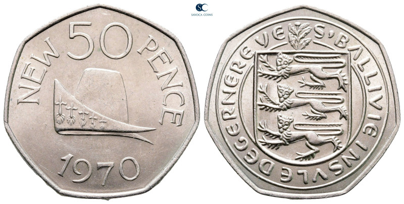 Guernesy. AD 1970. 
50 Pence

 mm, 13,4 g



Uncirculated