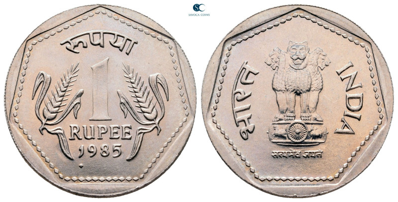 India. AD 1985. 
1 Rupee

 mm, 6,09 g



Mint State