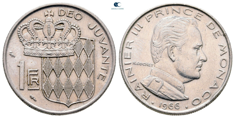 Monaco. AD 1966. 
1 Franc

 mm, 6 g



Nearly Uncirculated