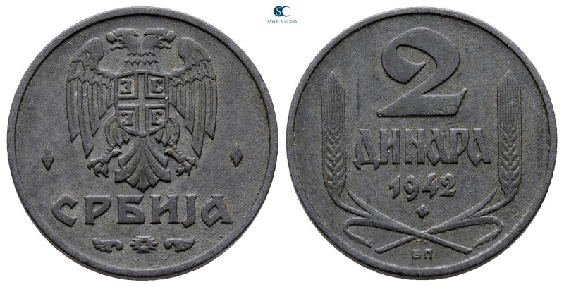 Serbia. AD 1942. 
2 Dinara

 mm, 4,0 g



Nearly Extremely Fine