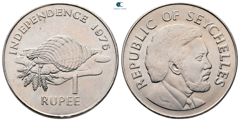 Seychelles. AD 1976. Independence
1 Rupee

 mm, 11,8 g



Uncirculated