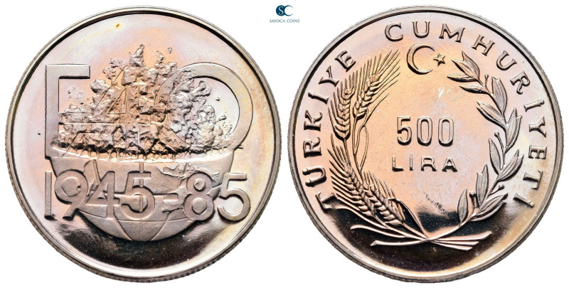 Turkey. AD 1985. FAO
500 Lira

 mm, 12 g



Proof