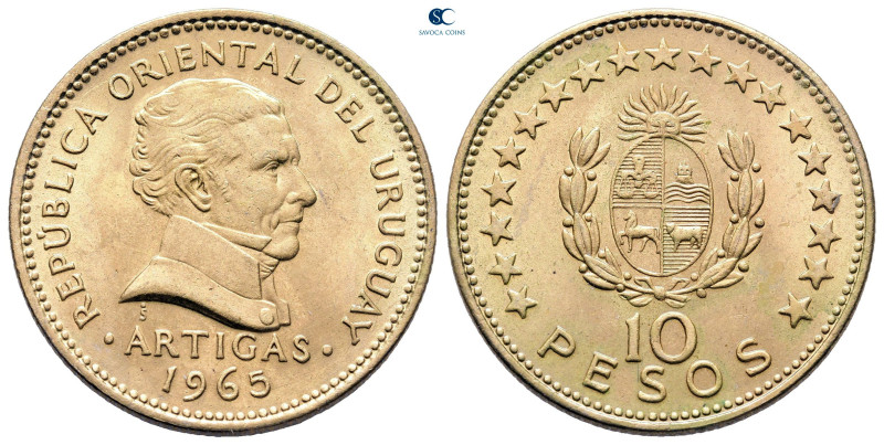 Uruguay. AD 1965. 
10 Pesos

 mm, 9 g



Mint State