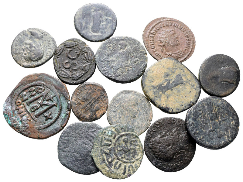 Lot of ca. 14 ancient bronze coins / SOLD AS SEEN, NO RETURN! 

Nearly Very Fi...