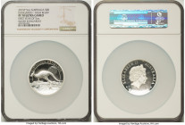 Elizabeth II silver High Relief Proof "Kangaroo" 8 Dollars (5 oz) 2015-P PR70 Ultra Cameo NGC, Perth mint, KM3126. Mintage: 1,671. First year of 5 oz....