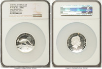 Elizabeth II silver High Relief Proof "Kangaroo" 8 Dollars (5 oz) 2015-P PR70 Ultra Cameo NGC, Perth mint, KM3126. Mintage: 1,671. First year of 5 oz....