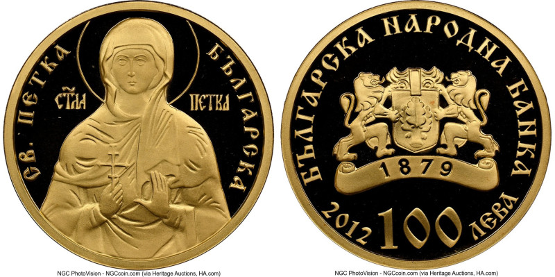 Republic gold Proof "St. Petka of Bulgaria" 100 Leva 2012 PR70 Ultra Cameo NGC, ...