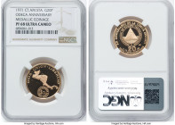 Republic gold Proof "ODECA Anniversary" Medallic 20 Pesos 1971 PR68 Ultra Cameo NGC, KM-X14. 20th Anniversary of ODECA. HID09801242017 © 2024 Heritage...