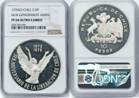 Republic silver Proof "New Government Anniversary" 10 Pesos 1976-So PR66 Ultra Cameo NGC, Santiago mint, KM211. HID09801242017 © 2024 Heritage Auction...