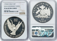 Republic silver Proof "New Government Anniversary" 10 Pesos 1976-So PR66 Ultra Cameo NGC, Santiago mint, KM211. HID09801242017 © 2024 Heritage Auction...