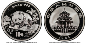 People's Republic silver Proof "Panda at Shore" 10 Yuan 1995 PR68 Deep Cameo PCGS, KM723. HID09801242017 © 2024 Heritage Auctions | All Rights Reserve...