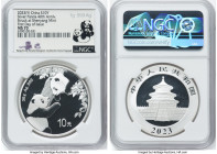 People's Republic 3-Piece Lot of 2023 silver "Panda 40th Anniversary- First Day of Issue" 10 Yuan MS70 NGC, 1) Shenyang mint. 2) Shenzhen mint. 3) Sha...